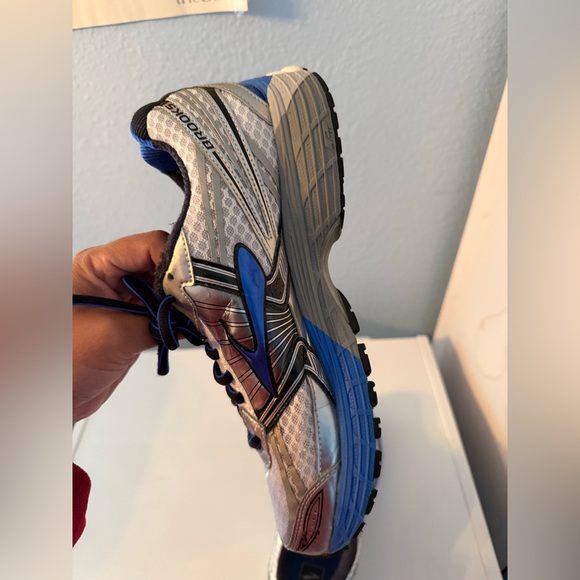 BROOKS Adrenaline GTS 14 Men’s Running Shoes Size 10.5 Silver Blue Support - Picture 8 of 13